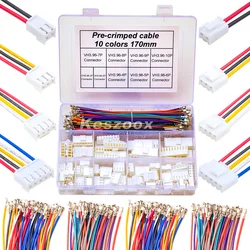 Keszoox 3.96mm Connectors JST VH CH Molex KK 396 Male Female Connectors Housing with Pre-crimped Cable Molex Connector Kit