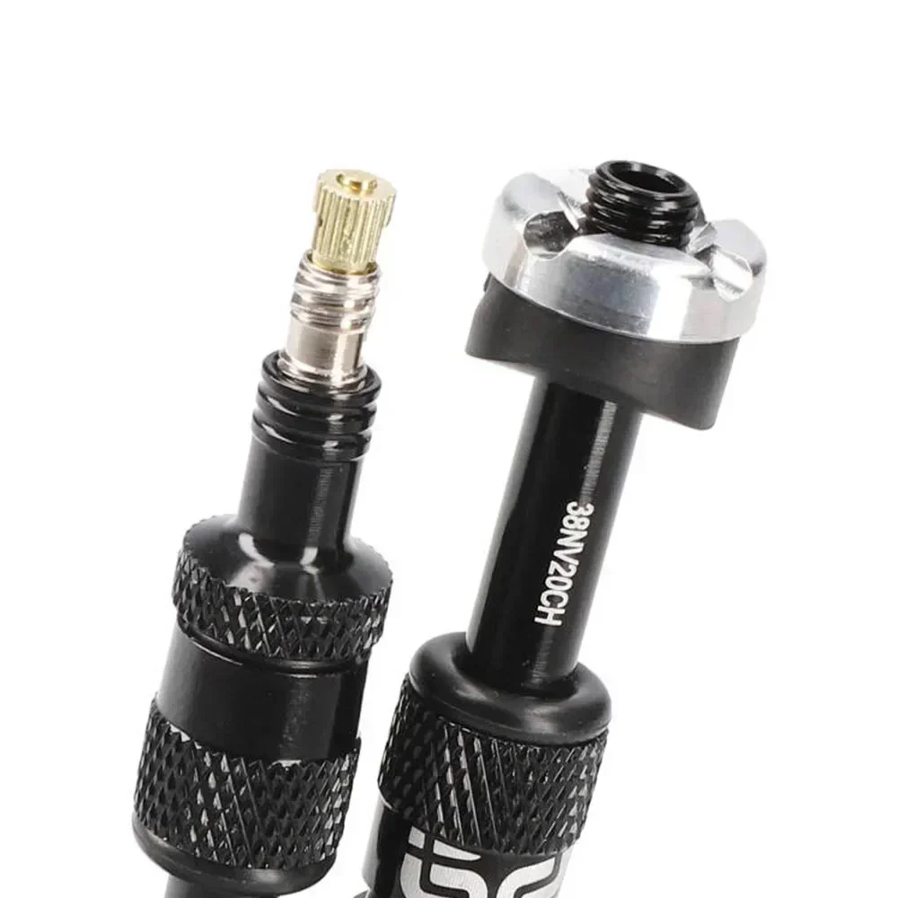MK2 Tubeless Valves Presta Integrierte Speichenschlüssel- und Ventilkernentfernungskappen, Fahrrad-, Straßen- und Kiesfahrradreifen, kompatibel mit Einsatz – Detail 9