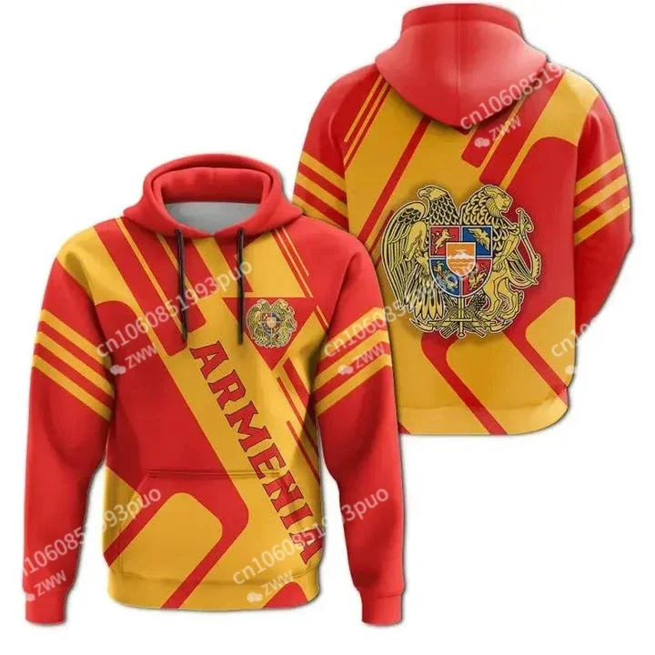 

Latest National Emblem Flag Armenian Vintage Pullover Men's/Women's Sportswear 3D Print Street Apparel Harajuku Hoodie