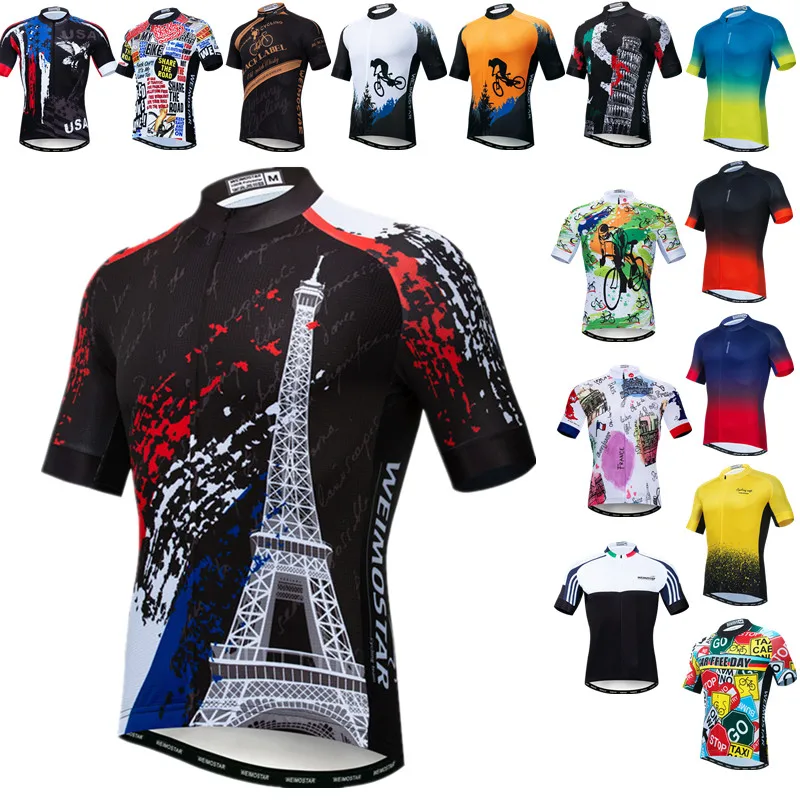 

Weimostar Men's Cycling Jersey Short Sleeve Bike Shirts For Men Cycling Clothing Road mtb Biking Jersey Quick Dry Bicycle Tops