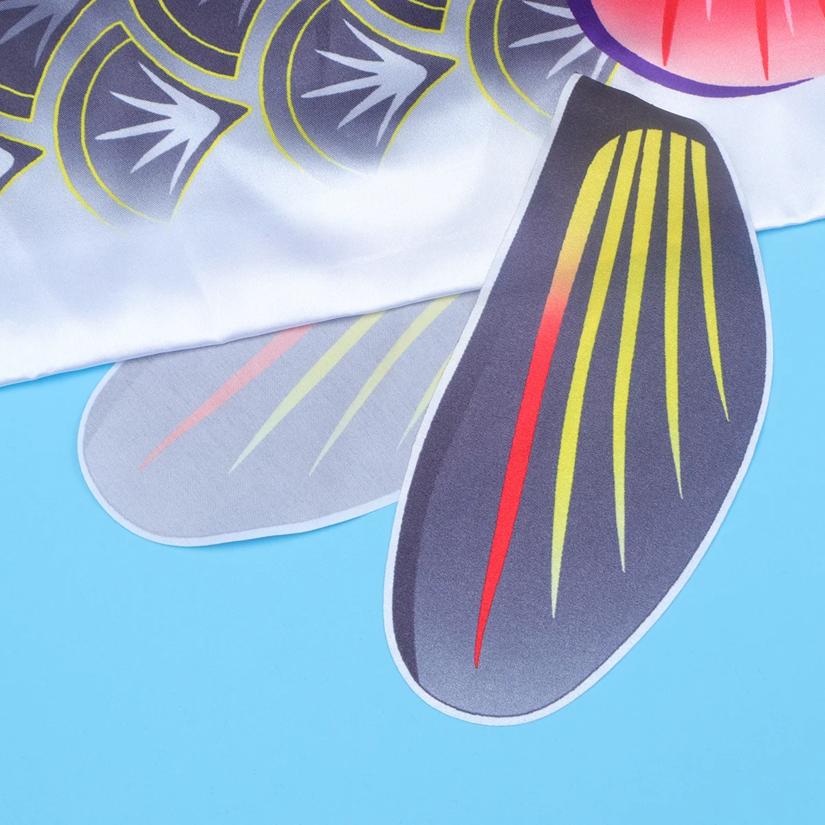 

Japanese Style Carp Flag Black Satin Fabric Weather Resistant Outdoor Indoor Decorative Banner for Festival Party Garden