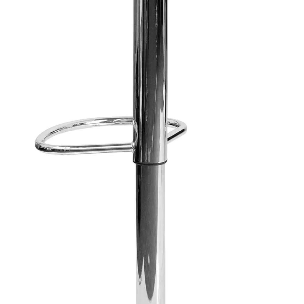 モダンなブラウンの調節可能なバースツール、波状のシートとクロームの台座付き