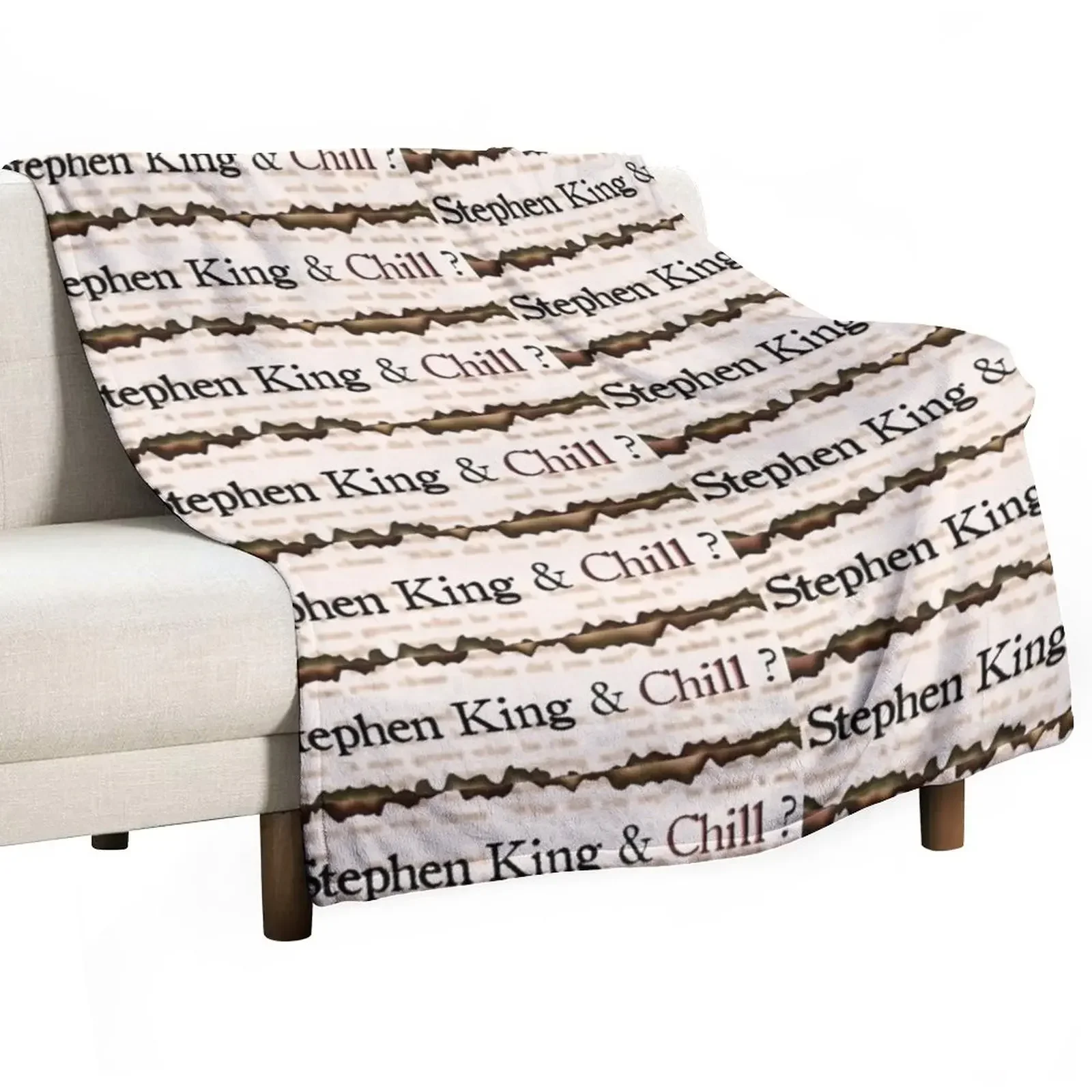 Stephen King & Chill? Throw Blanket Beach Furry Blankets