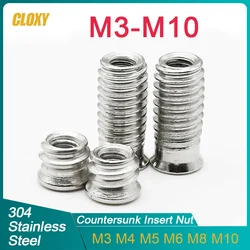 M3 M4 M5 M6 M8 M10 Hex Socket Drive Insert Nuts Threaded For Wood Furniture 304 Stiainless Steel (A2-70)