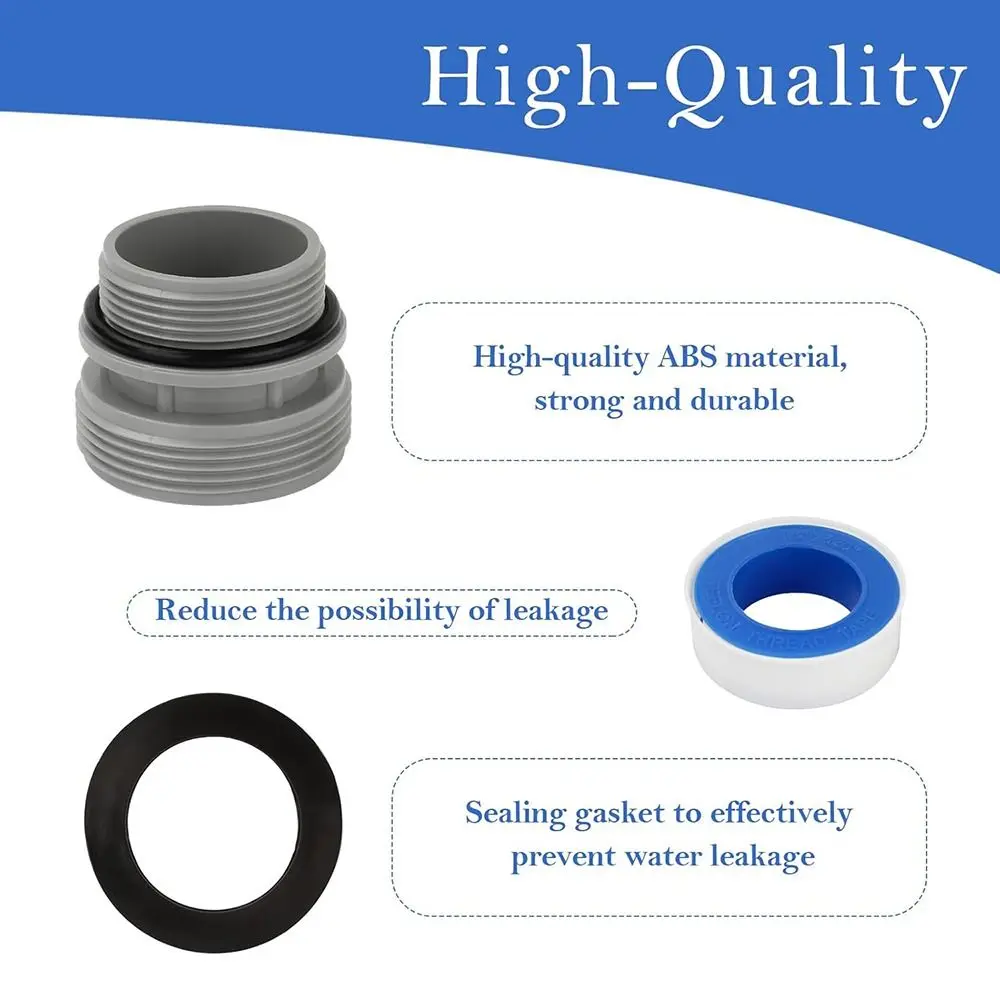 New Plastic Pool Pump Hose Adaptor Short 40mm to 1 1/2