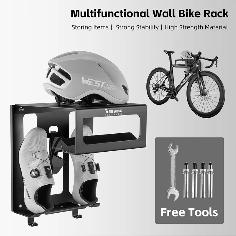 WEST BIKING Bike Holder Mount Showing Stand Bicycle Pedal Wall Mounted Storage Hanger Bicycle Display Racks Cycling Accessories