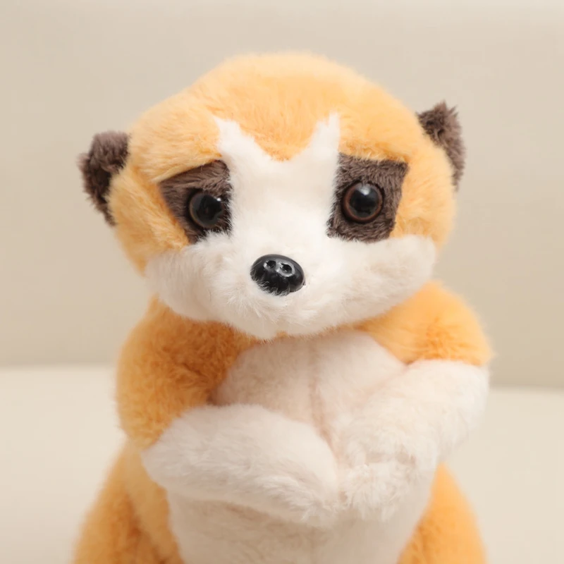 23CM Kawaii Mongoose Plush Toys Simulation Mongoose Stuffed Animal Pillow Baby Animal Doll Birthday Gift Room Decoration