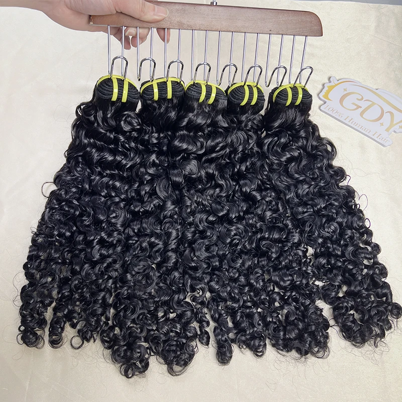 Burmese Curly Raw Virgin Hair Bundles Thick 100% Unprocessed Human Hair Extensions Vietnamese Wavy Bouncy Double Weft Full Head