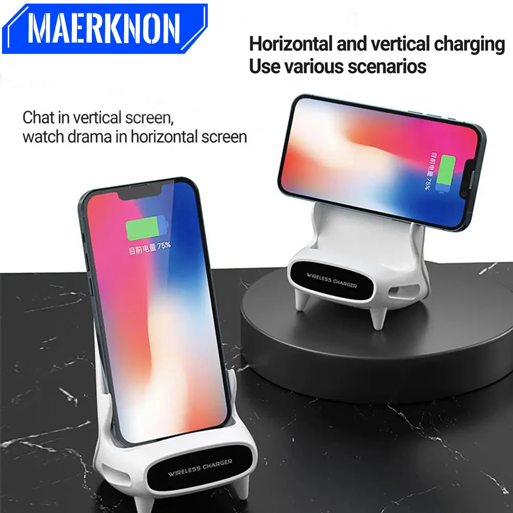 15W Universal Chair Wireless Charger  for IPhone 15 14 13 Pro XR 8 X XS Max Samsung Xiaomi Induction Fast Charging Dock Station