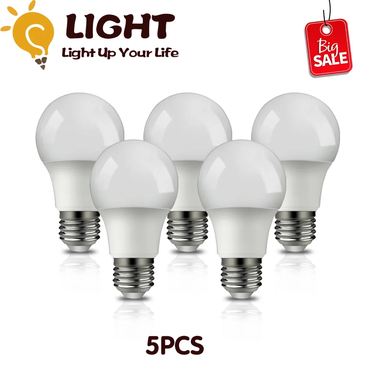 

5pcs LED Bulb Lamps E27 B22 AC220V 240V 3000K 4000K 6000K Light Bulb Real Power 9W 5Lampada Living Room Home LED Bombilla