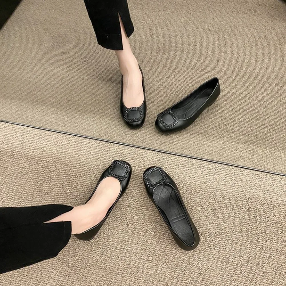 Weiche Lederschuhe mit weicher Sohle aus Kuhsehnen, Frühling/Herbst, Damenlederschuhe, festliche Damenschuhe für Sommer, Hochzeit, Bankett, Muttertag – Detail 14