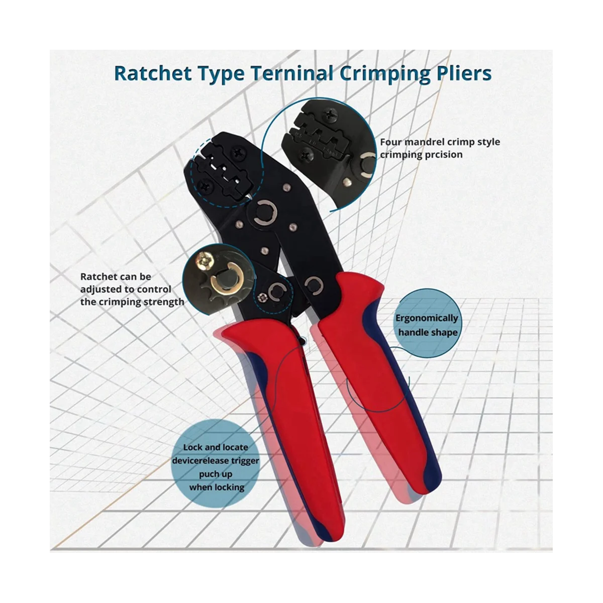المكونات في العقص كماشة للسيارة ، اختيار متعدد الفك ، محطة عارية ، محطة أنبوبي معزول ، SN-48BS ، 1 قطعة