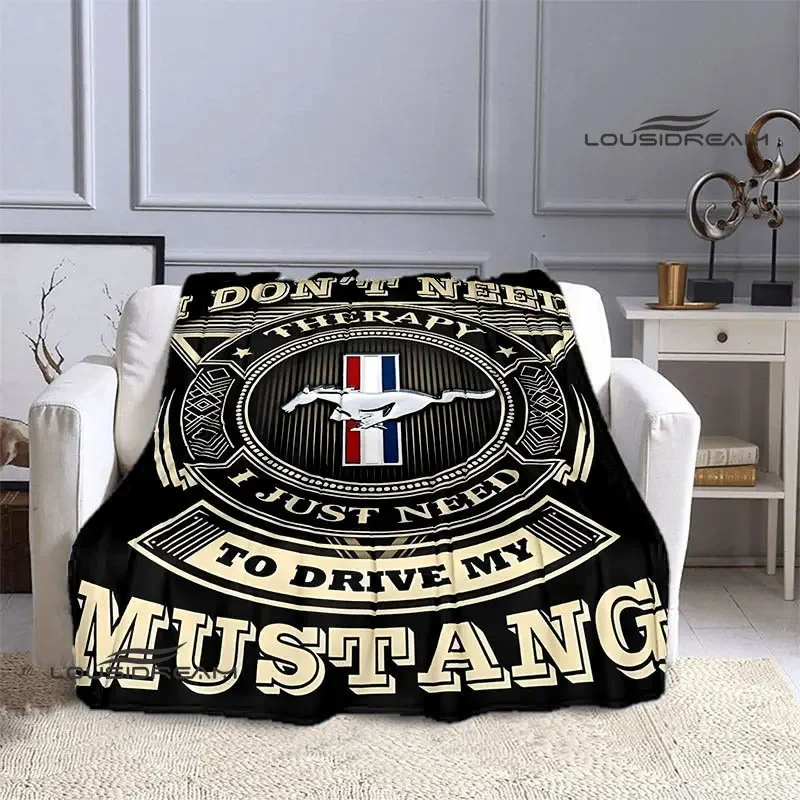 Mustang car logo printed blanket Flannel Blanket Warm blanket blankets for beds rainbow blanket Picnic blanket birthday present