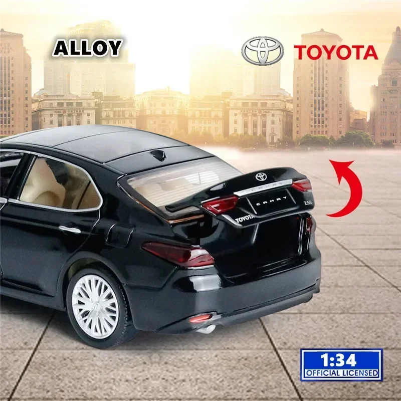 1:34 Alloy Diecast Metal Car Model for Toyota CAMRY Miniature Collection Diecast Model Car Suit Toys for Children Birthday Gift