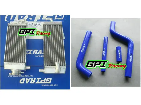 Aluminum radiator + BLUE hose FOR YAMAHA YZ125 YZ 125 96-01 97 98 99 00 2001 2000 1997