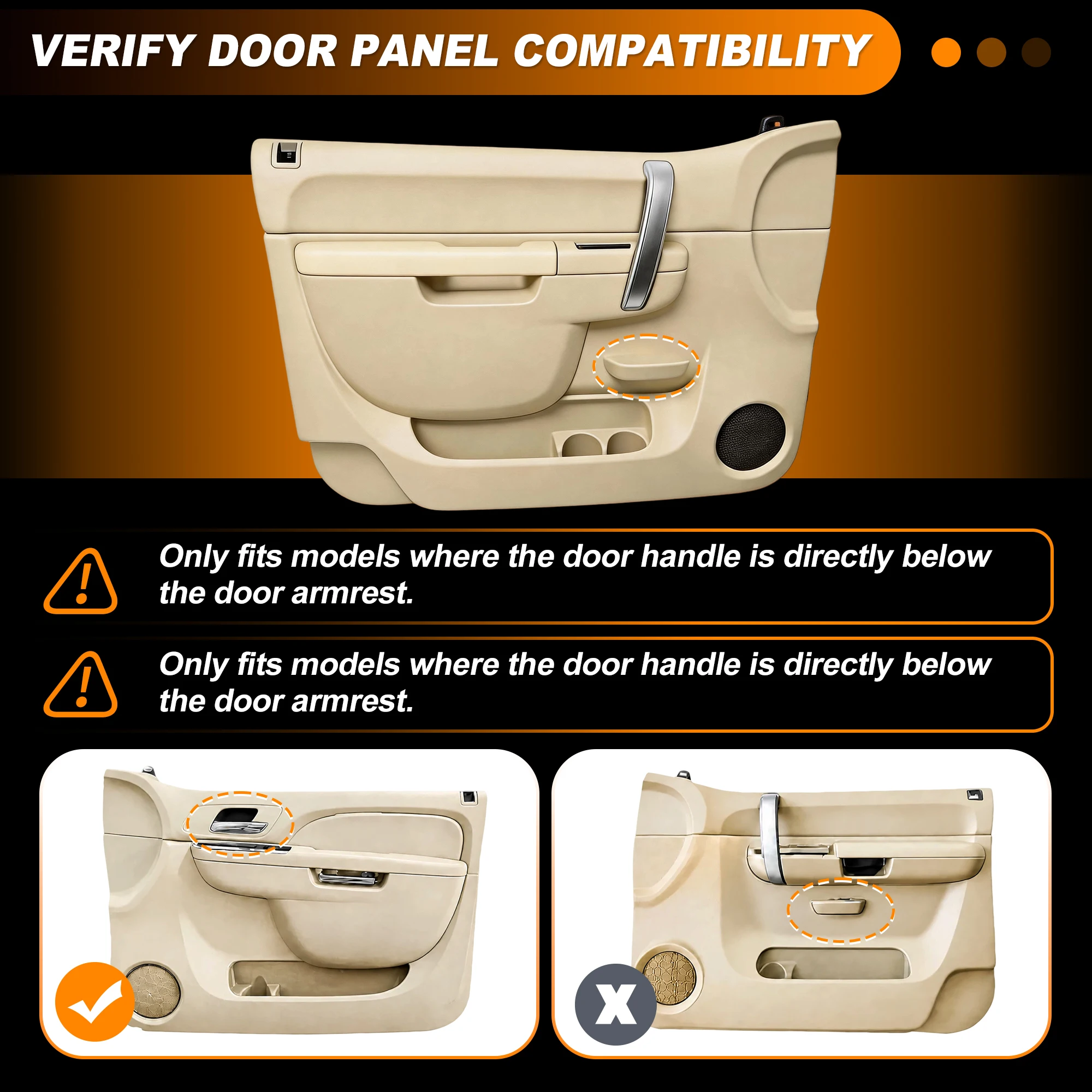 UXCELL 22818467 Front Left Driver Side Door Armrest Repair Kit for Chevy Silverado GMC Sierra 1500 2500HD 3500HD 2010 2014