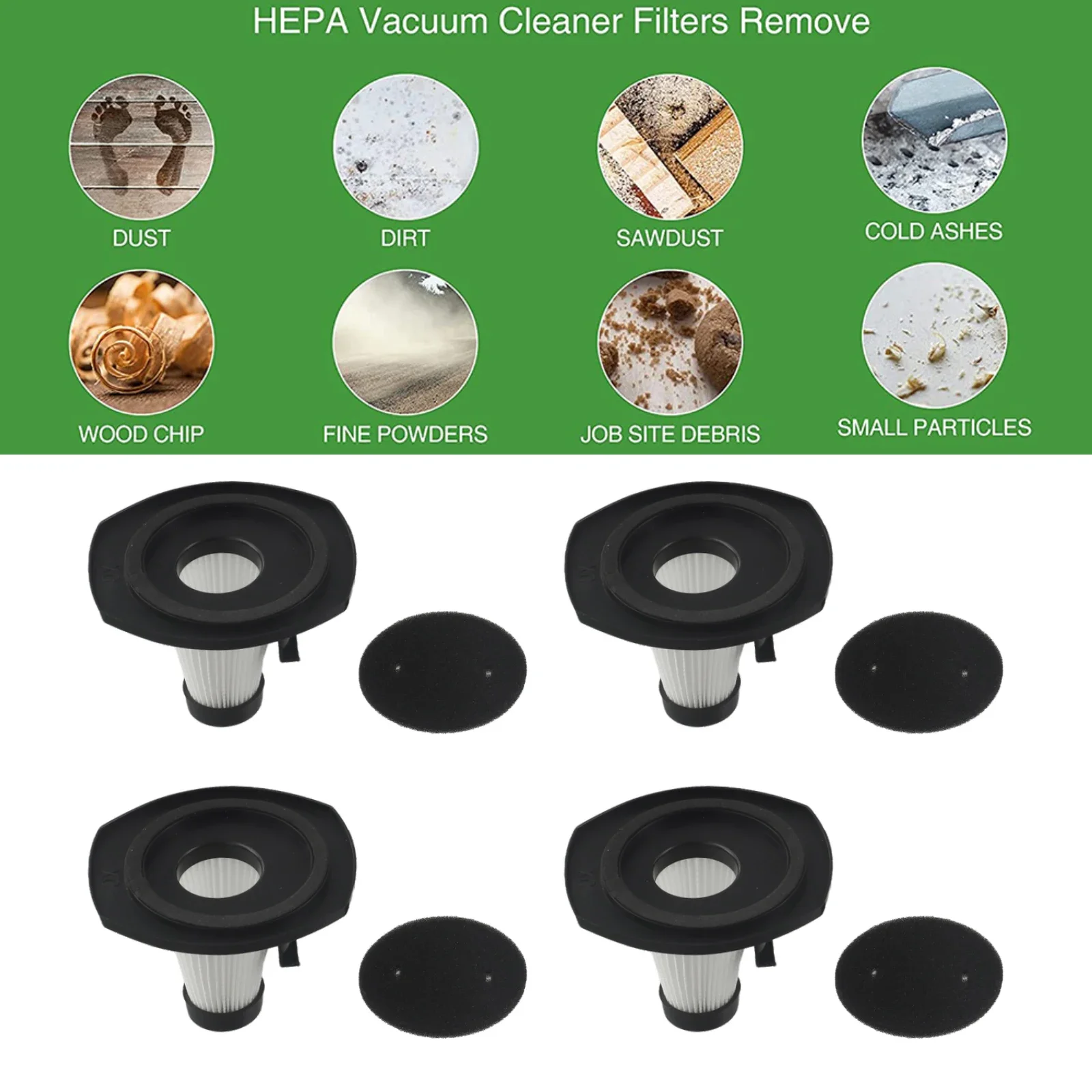 Kitchen Filters Vacuum Filter 12pcs/set 6 Filter 6 Sponge For MOOSOO LT450 Replacement For MOOSOO LT450 Vacuum
