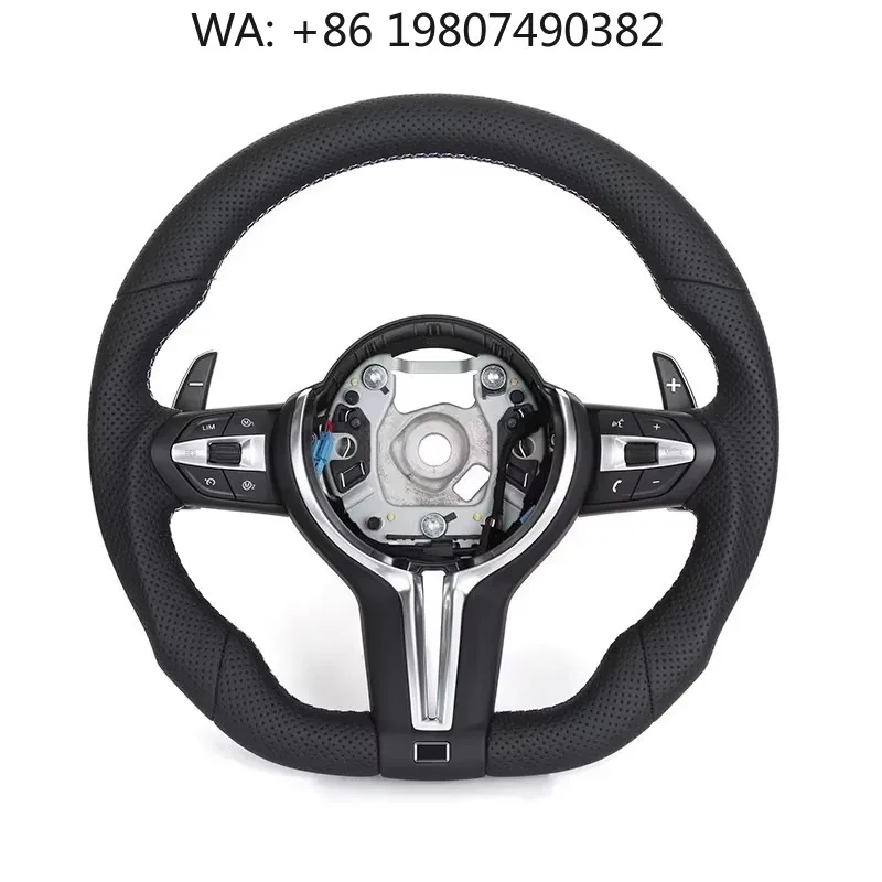

LED Dashboard Display Custom Stitch Steering Wheel, Premium Leather Sport Mod Parts Fit Popular Aftermarket Sedan Chassis Upgrad