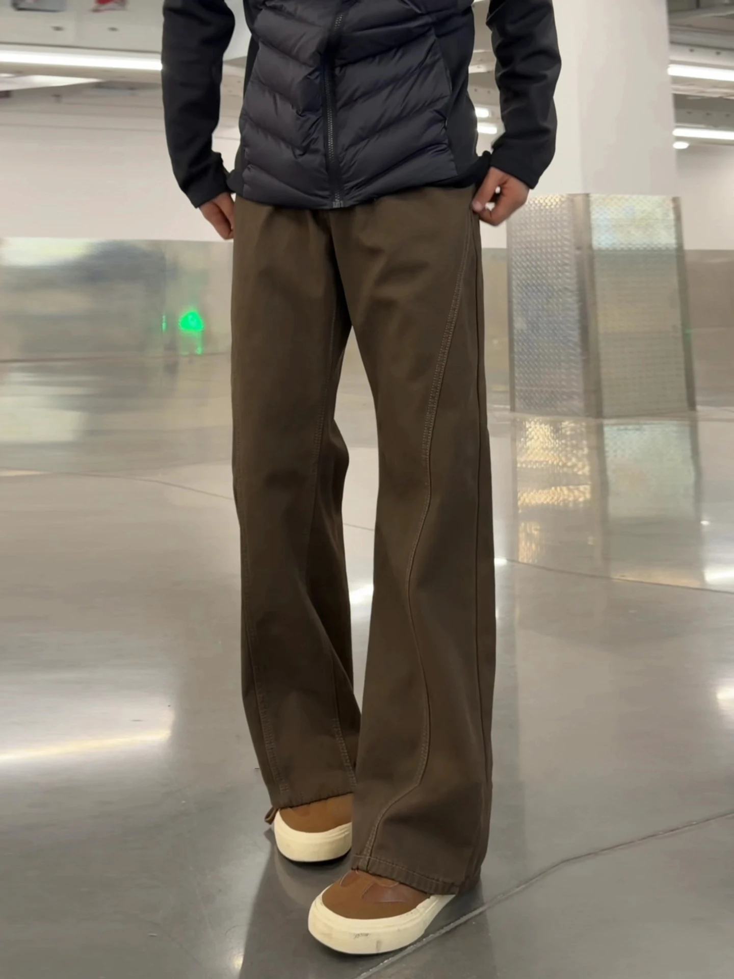 

Bury American Sle Slanted Cut Knife Jeans Men's Fce Pure Cotton Straight Leg Micro Flared Workwear Trousers