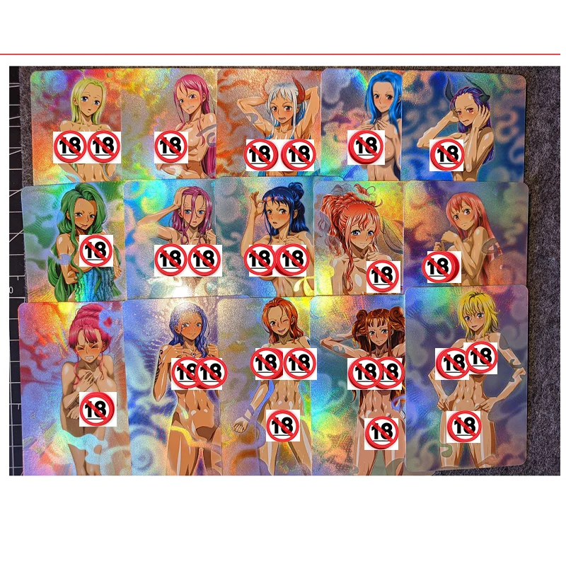 42pcs/set Nami Boa Hancock Mai Shiranui ACG Sexy Nude Toys Hobbies Hobby Collectibles Game Collection Anime Cards