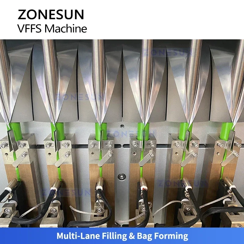 Zonesun máquina de embalagem de saquinho de enchimento e vedação de pó, máquina de enchimento de forma vertical, enchimento de eixo helicoidal ZS-FSFM6