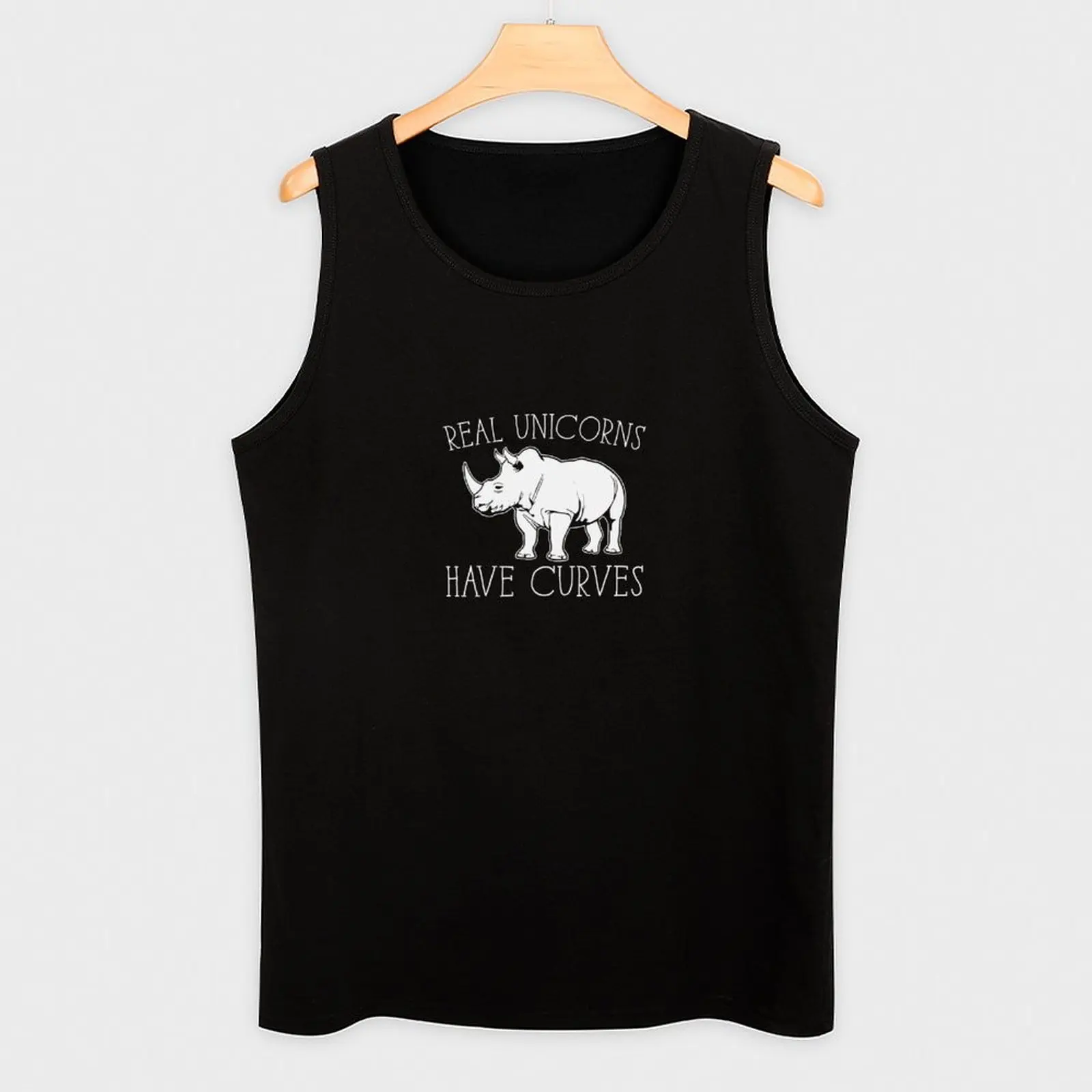 Real Unicorns Have Curves Rhino Tank Top T-shirt sports sleeveless shirt man gym anime muscular man image 3