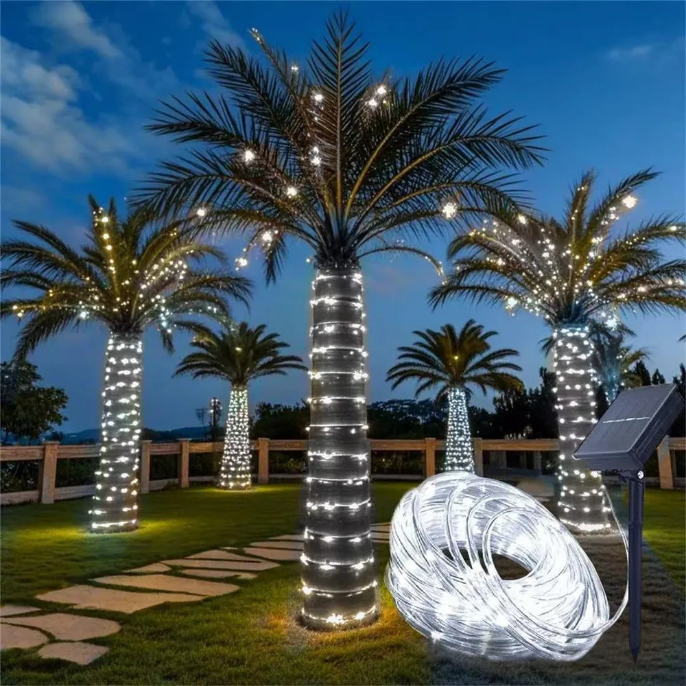 

Outdoor Solar Rope Led Light Waterproof Garden Christmas Decoration 32m/22m/12m/7m Xmas Tube String Light Fairy Strip