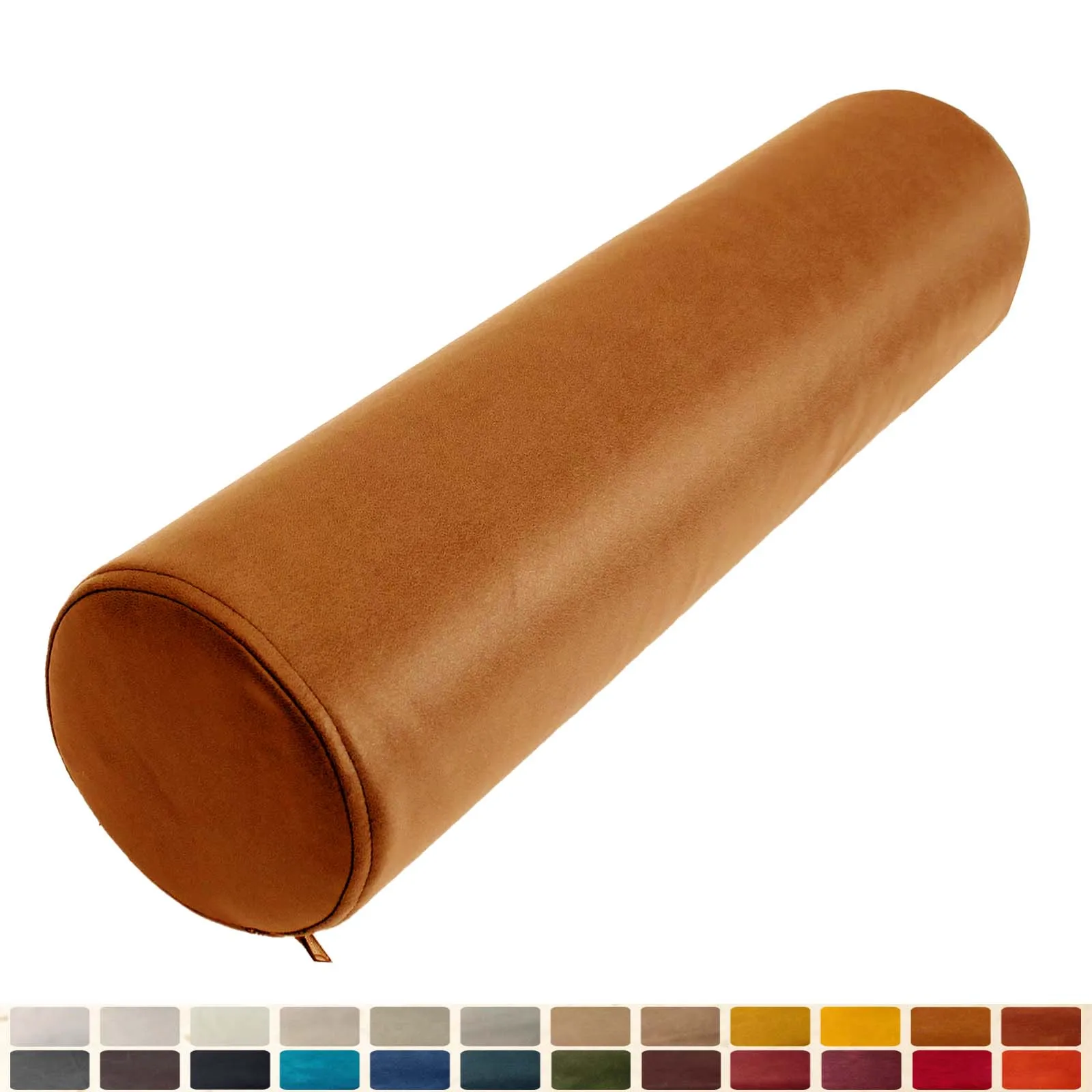 

Waterproof Cylinder Bolster Pillow with Removable Cover for Sleeping Neck Pain Relief Side Back Stomach Sleeper for Chair Sofa