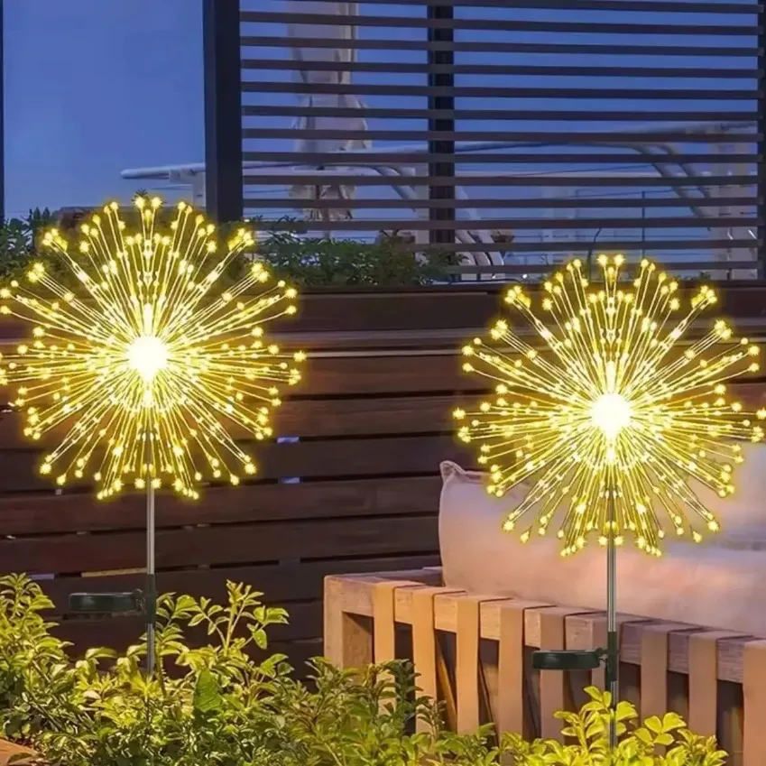

Christmas Decoration Solar Powered Firefly Lights as Gift,Outdoor Starburst LED Lawn Lamp for Garden Pathway Atmosphere Lighting