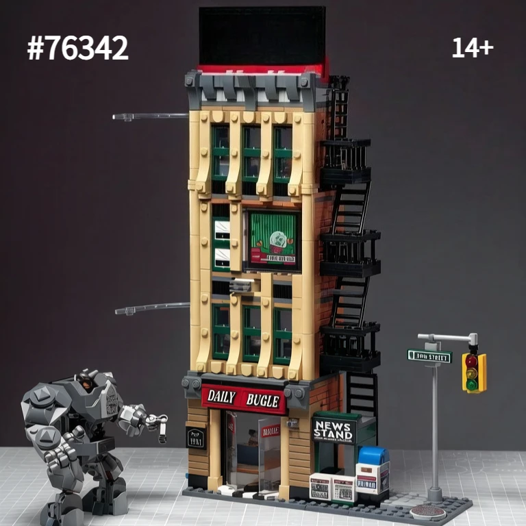 781ピース-モック-ミステリオ-ザ-デイリー・バグル-互換-76342-スーパーヒーロー-ビルディングブロック-映画モデル-大人向けおもちゃ-誕生日プレゼント