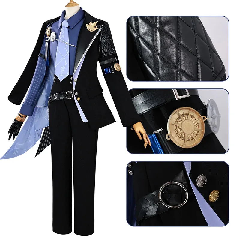 Hugo Vlad Cosplay Zenless Zone Zero Cosplay Costume Hugo Wig Shoes Women Men Halloween Party Role Playing Suit Outfits