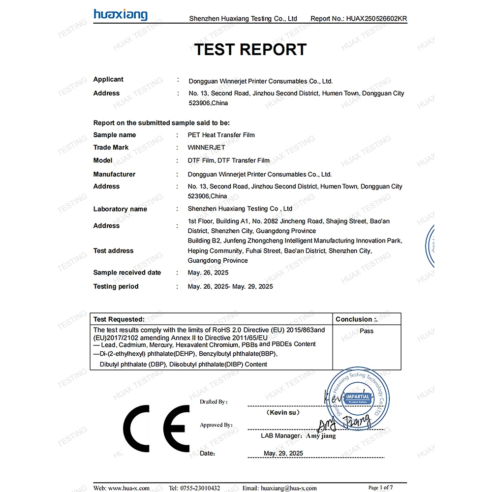 A3 A4 50/100DTF 필름 Epson L1800 DX5 프린트 헤드 DTF 프린터 용 필름 프린터 열전사 용지에 직접 냉간 따뜻한 껍질