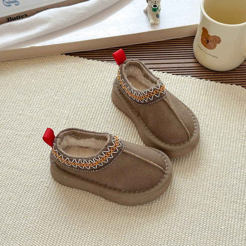 الشتاء أحذية الأطفال 2025 الشتاء طفل مريح دافئ أفخم أحذية قطنية بنين بنات منصة عدم الانزلاق الثلوج نعال تدفئة