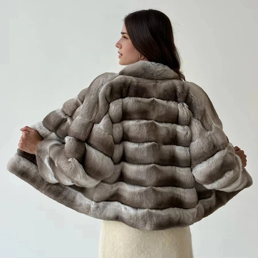 Jaquetas de pele de inverno mulheres casaco curto de pele de coelho natural 2024 venda quente novas roupas de pele real para mulher