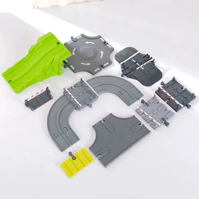 Wooden Track Accessories Plastic Wide Highways Bridge Train Tracks Accessories Fit for Brand Railway Tracks Toys for Children