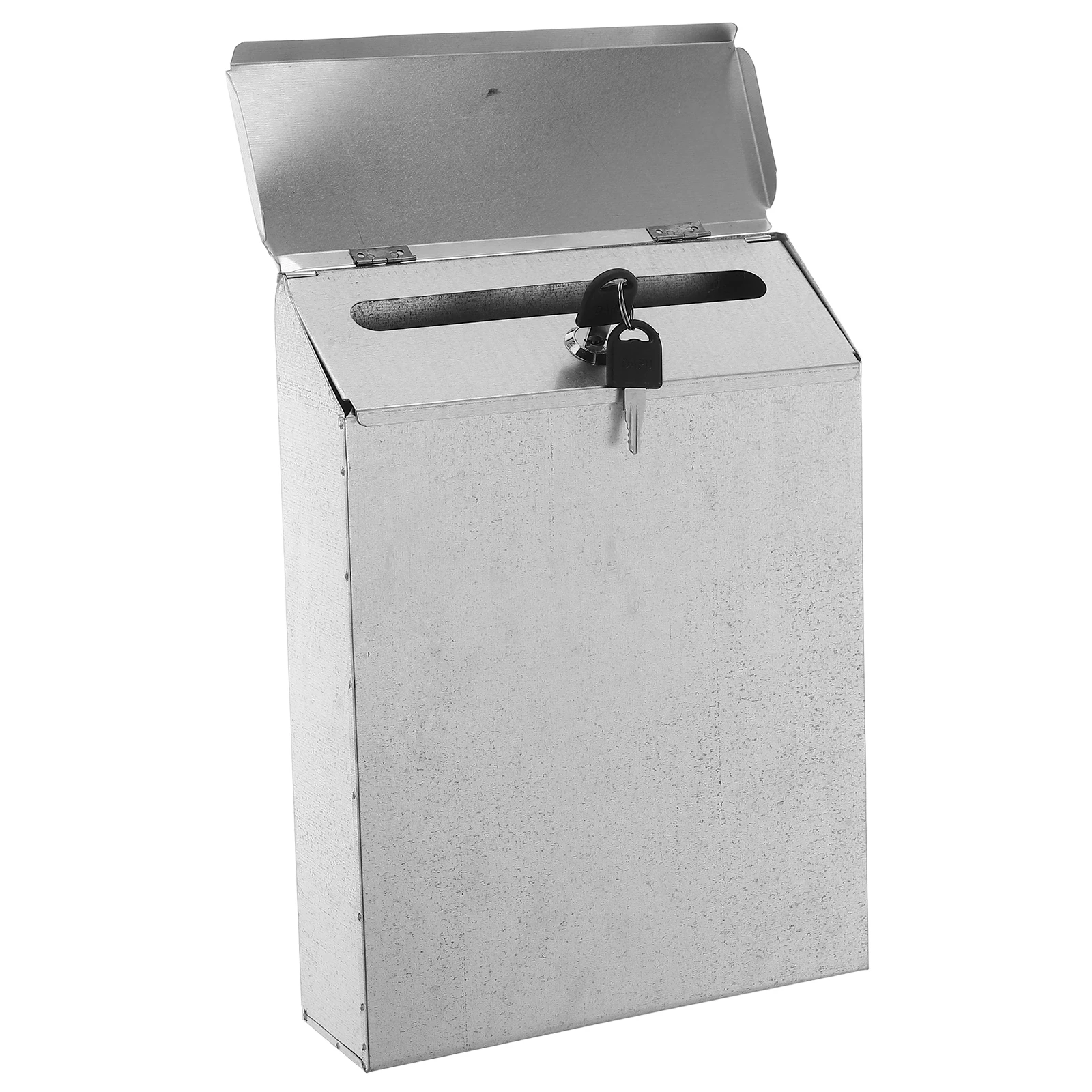 

1pc Suggestion Box Mailbox Outdoor Wall Mount Lockable Iron Vintage Hanging Mailboxes for School Decor