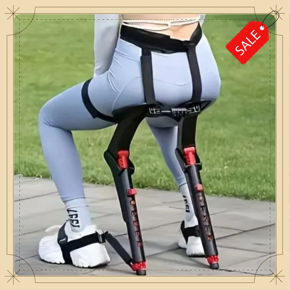 Multifunctional Wearable Exoskeleton Stool Foldable Lightweight Outdoor Chair for Fishing Camping Office Work