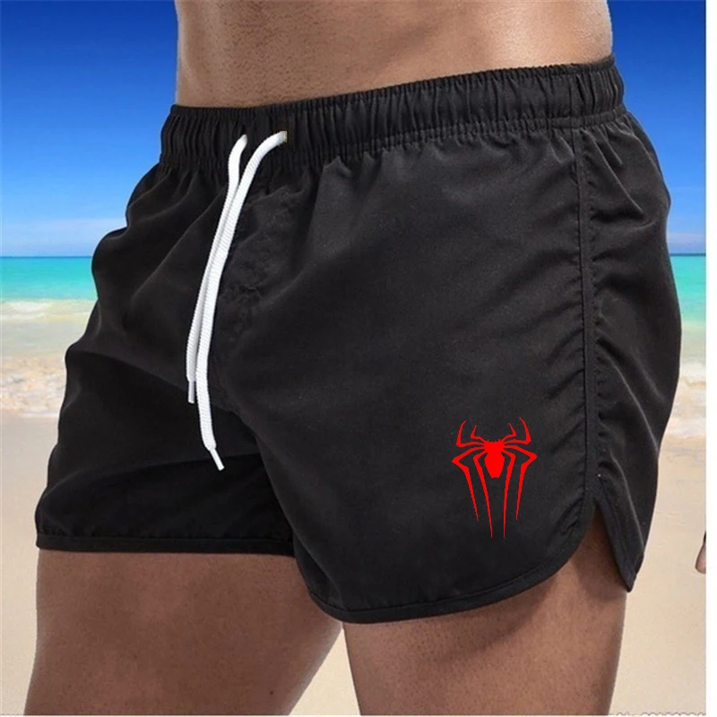 Shorts de prancha speedos homens, cordão respirável com bolso, roupa de banho surf praia, suor, verão