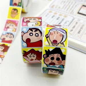 Anime Crayon Shin-Chan-Cartoon-Aufkleber, dekorativ, süß, Belohnung, Schüler, Handbücher, Laptop, Kinderspielzeug, 500 Stück pro Rolle 10 Hauptverkäufe Schließende Farbe 500 Farben - №4