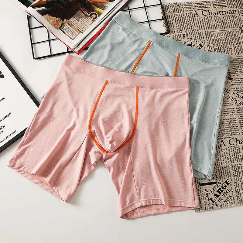 

Мужские удлиненные трусики-боксеры, спортивные боксеры для мальчиков, дышащие боксеры из модала NK32