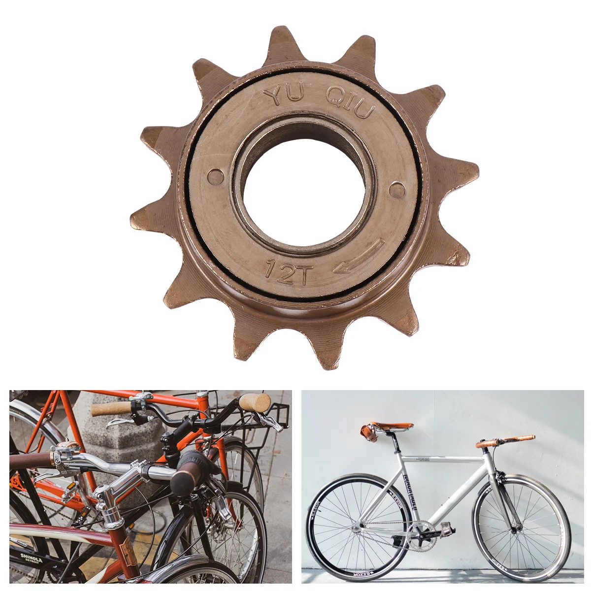 

12T 12 Tooth Flywheel Inner Diameter 34Mm Steel Bike Freewheel Rear Fast Speed Smooth Rotation Durable Chain Connection Easy