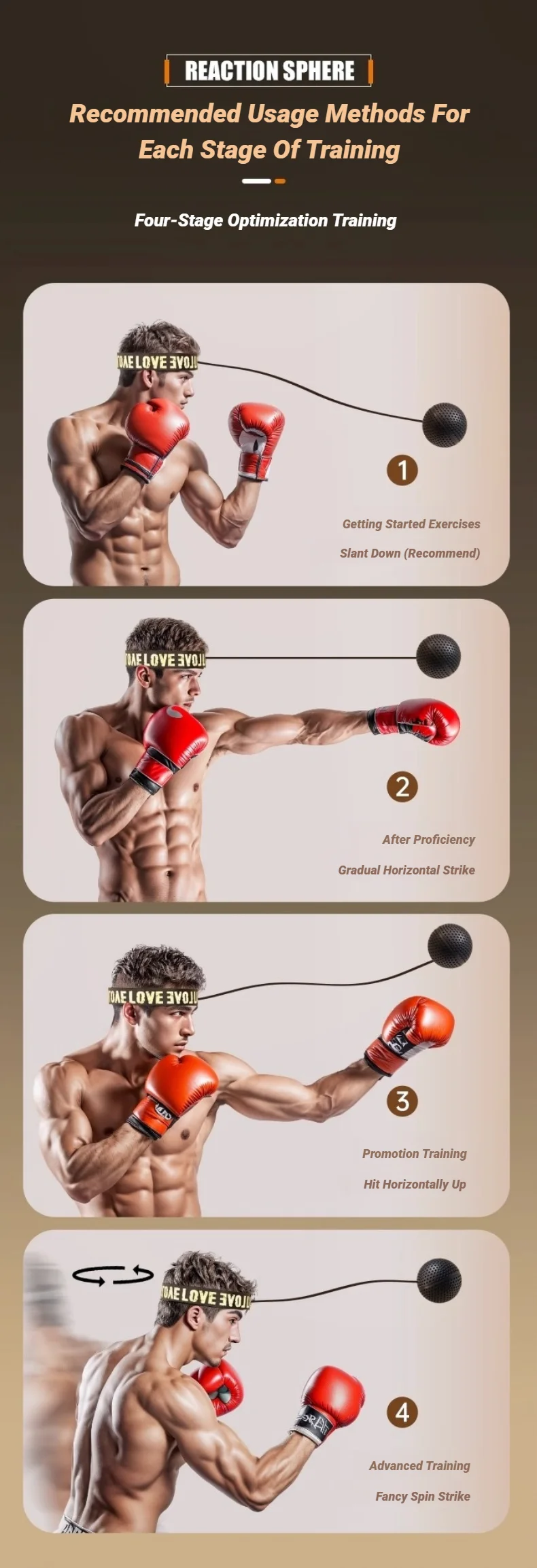 MMA-Box-Speedball, am Kopf befestigbar, PU-Trainingsball für Hand- und Augenreaktion, Heim-Boxsack, Fitnessgerät, Gym, Muay Thai, Kampfsport, Druckausdauer – Detail 9