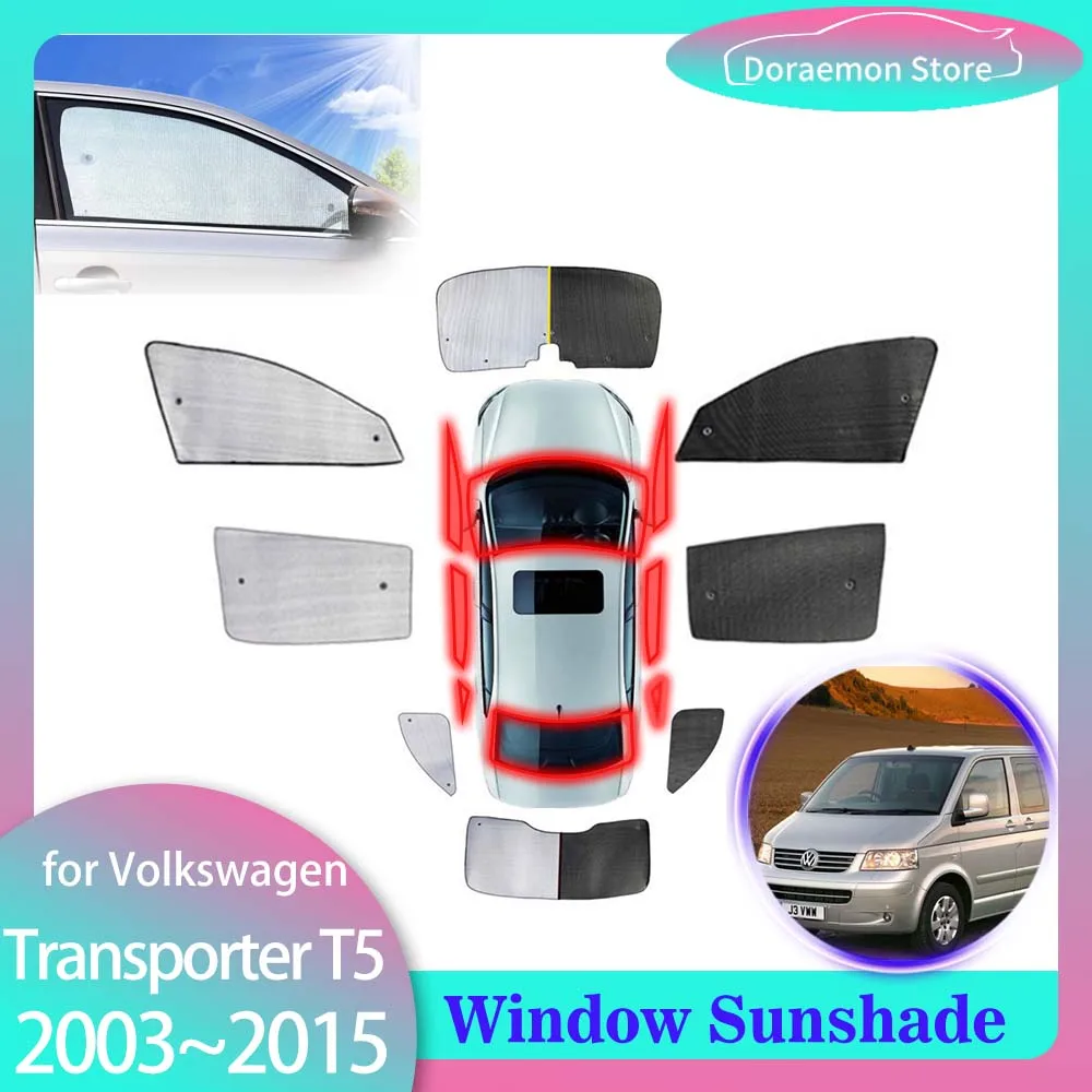 

Full Covers Sunshades for Volkswagen VW Transporter T5 Caravelle Multivan Doubleback LWB 2003~2015 Windows Visor Mat Accessories