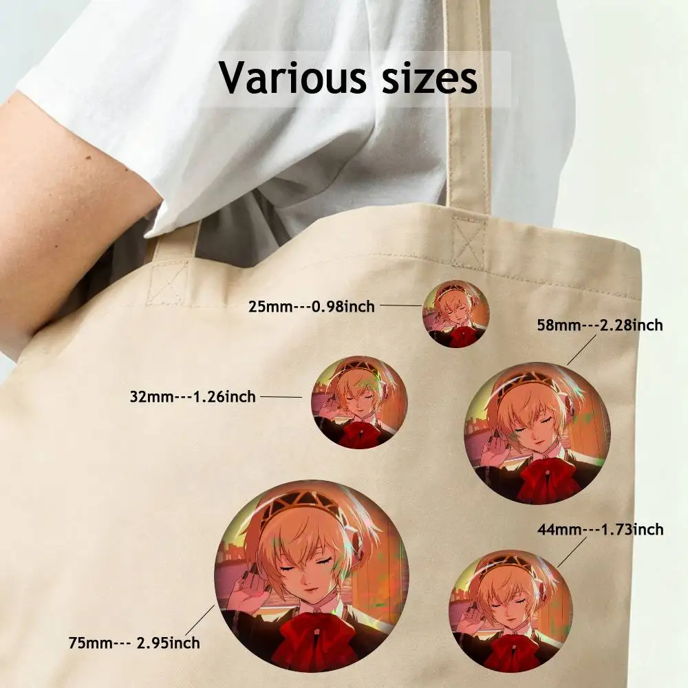 Vintage Game Persona 3 Badges Round Exquisite Badge Brooches Creative Pins For Clothes Hat Backpack Gift Accessories