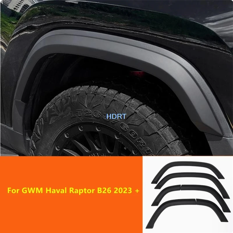 

Для GWM Haval Raptor B26 2023 + Стайлинг автомобиля, отделка для бровей на переднее и заднее колесо, расклешенная крышка, защитная крышка, аксессуары для украшения