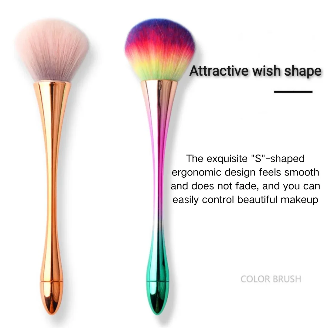 Pinceau à Blush en poudre or Rose pinceau de maquillage professionnel grand visage cosmétique Cont cosmétique visage Cont outil de maquillage brocha coloret