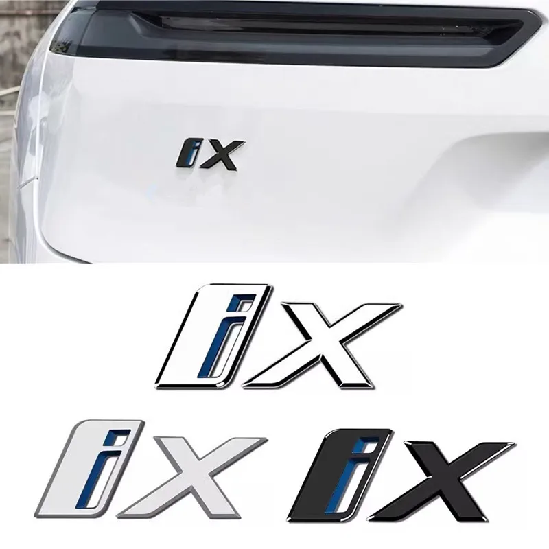 

Car Stickers 3D ABS material Letters Rear Trunk Emblem Tailgate Decals For BMW ix I20 Black silver