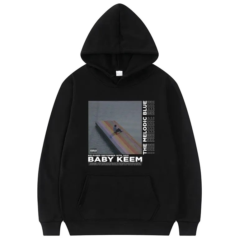 

Rapper Baby Keem The Melodic Blue Graphic Hoodie Men Women Fashion Oversized Sweatshirt Male Vintage Hip Hop Pullover Hoodies