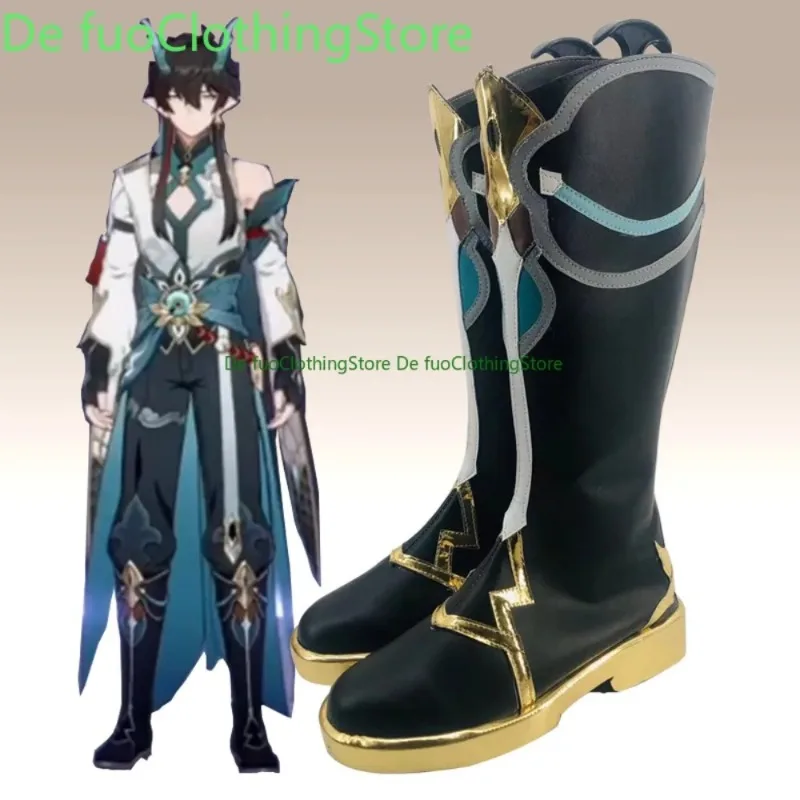 Defuo Honkai: Star Rail Imbibitor Lunae Dan Heng Cosplay Schoenen Anime Spel Rollenspel Schoenen En Laarzen Halloween Party