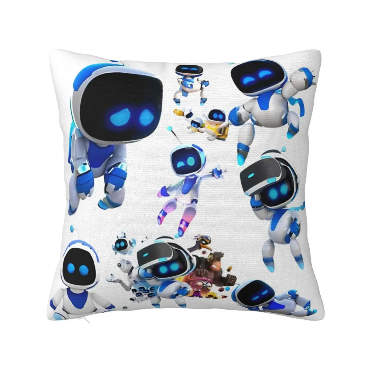 Astrobots Playroom Game Pillowcase Polyester Cushion Cover Decorative Pillow Case Cover Home Square 40X40cm